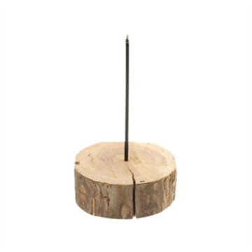 Træfod med metalspyd – H 21,5 × Ø 12 cm